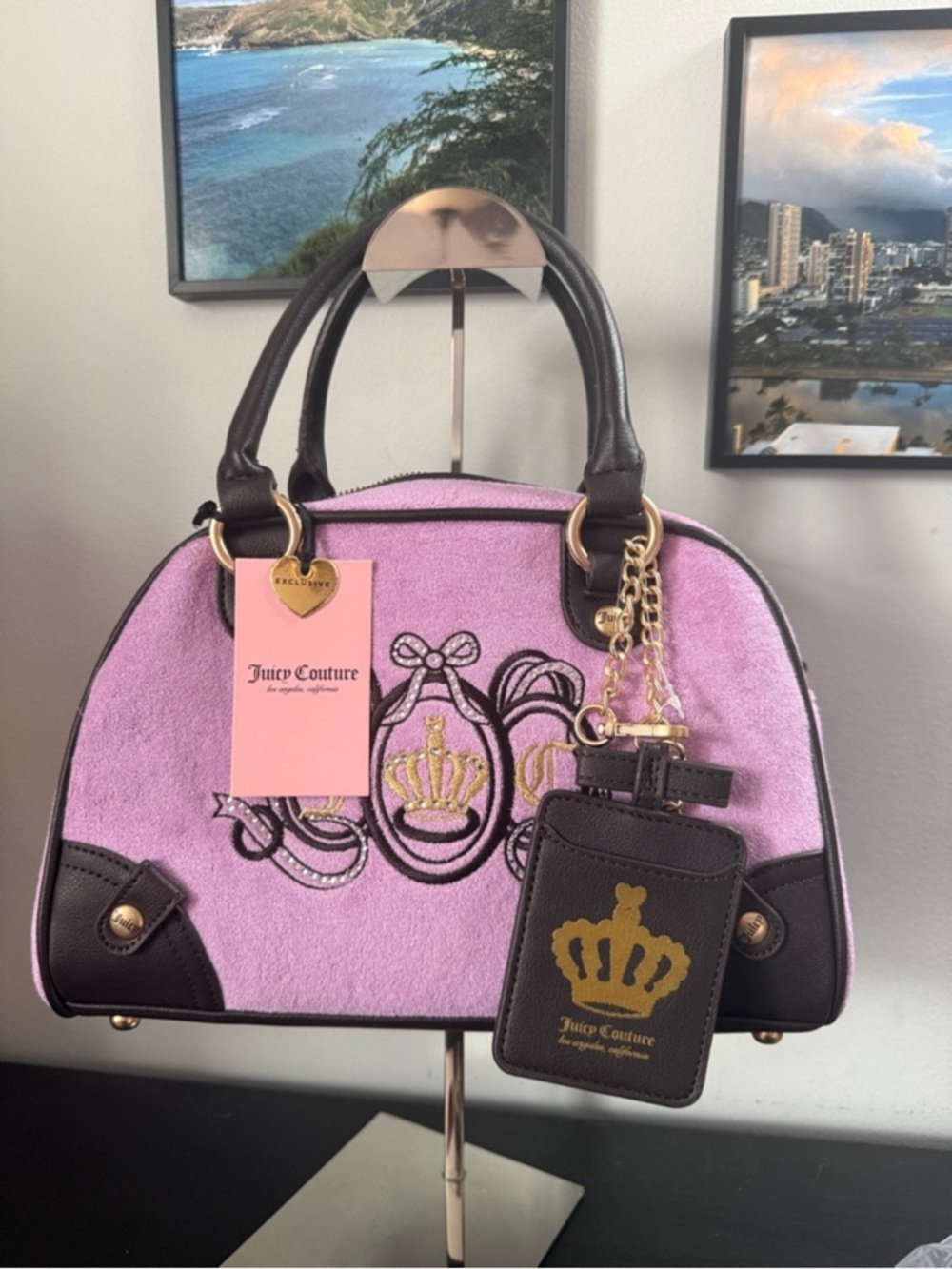 Juicy Couture Purple and Black Satchel